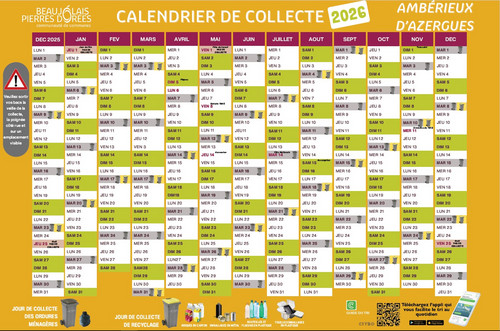 Calendrier 2026 des Collectes